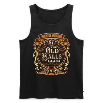 97 Jahre The Old Balls Club 97. Geburtstag - Männer Premium Bio Tank Top - Schwarz - Vorne - Michal (187cm)