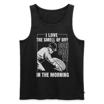 The Smell Of Dry Concrete Funny Concrete Paver - Men's Premium Organic Tank Top - black - Front - Michal (187cm)