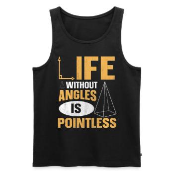Live without Angles is Pointless Math Teacher - Men's Premium Organic Tank Top - black - Front - Michal (187cm)