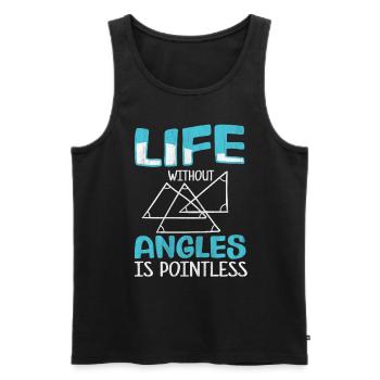 Live without Angles is Pointless Math Teacher - Men's Premium Organic Tank Top - black - Front - Michal (187cm)