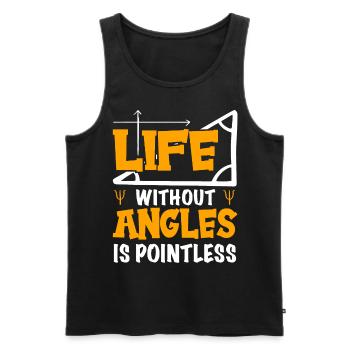Live without Angles is Pointless Math Teacher - Men's Premium Organic Tank Top - black - Front - Michal (187cm)