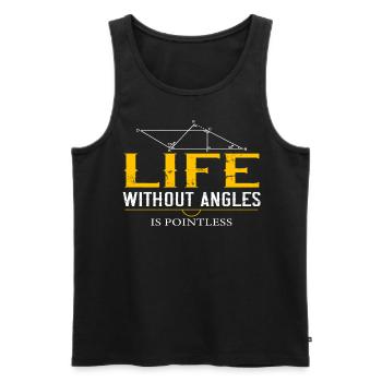 Live without Angles is Pointless Math Teacher - Men's Premium Organic Tank Top - black - Front - Michal (187cm)