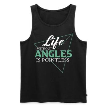 Live without Angles is Pointless Math Teacher - Men's Premium Organic Tank Top - black - Front - Michal (187cm)