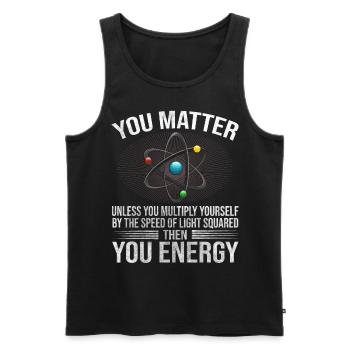 You Matter Unless You Multiply Yourself Science - Männer Premium Bio Tank Top - Schwarz - Vorne - AI Model Male 178 light (178cm)