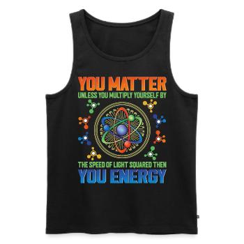 You Matter Unless You Multiply Yourself Science - Männer Premium Bio Tank Top - Schwarz - Vorne - AI Model Male 178 light (178cm)
