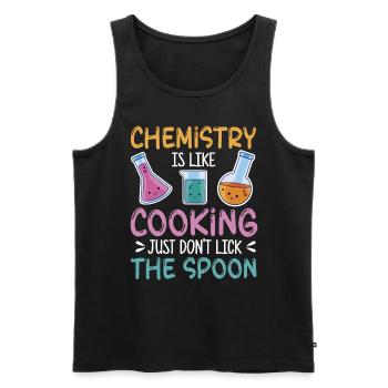 Chemistry is like cooking Funny chemist gift - Men's Premium Organic Tank Top - black - Front - Michal (187cm)