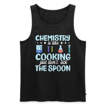 Chemistry is like cooking Funny chemist gift - Men's Premium Organic Tank Top - black - Front - Michal (187cm)