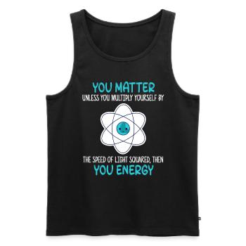 You Matter Unless You Multiply Yourself Science - Männer Premium Bio Tank Top - Schwarz - Vorne - AI Model Male 178 light (178cm)