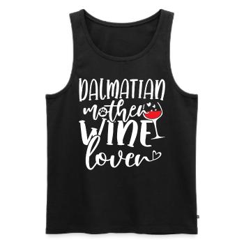 Wine Lover DALMATIAN Mother - Männer Premium Bio Tank Top - Schwarz - Vorne - AI Model Male 178 light (178cm)