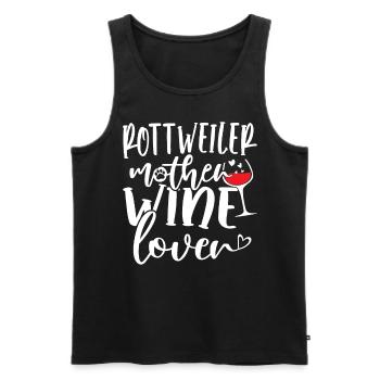 Amateur de vin ROTTWEILER Mère - Débardeur bio Premium Homme - noir - Devant - Michal (187cm)