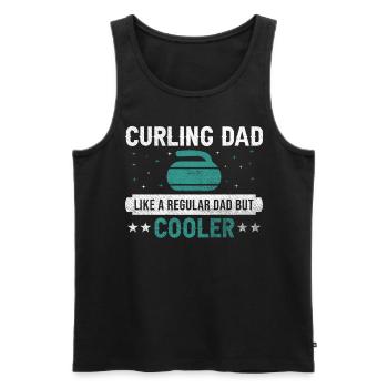 I play Chess on Ice Curling House - Men's Premium Organic Tank Top - black - Front - AI Model Male 178 light (178cm)