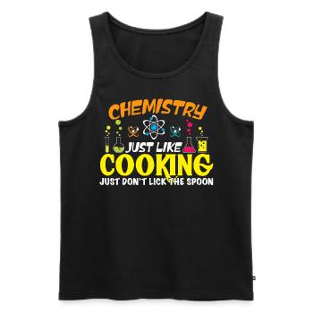 Chemistry is like cooking Funny chemist gift - Men's Premium Organic Tank Top - black - Front - Michal (187cm)