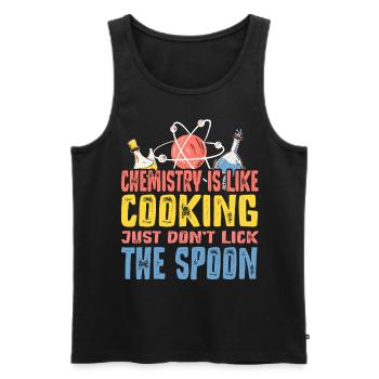 Chemistry is like cooking Funny chemist gift - Men's Premium Organic Tank Top - black - Front - Michal (187cm)