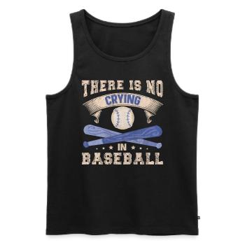 There Is No Crying In Baseball - Men's Premium Organic Tank Top - black - Front - Michal (187cm)