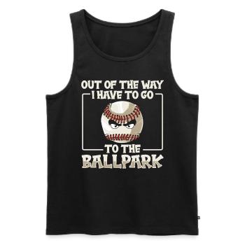 I Have To Go To The Ballpark Baseball - Men's Premium Organic Tank Top - black - Front - AI Model Male 178 light (178cm)