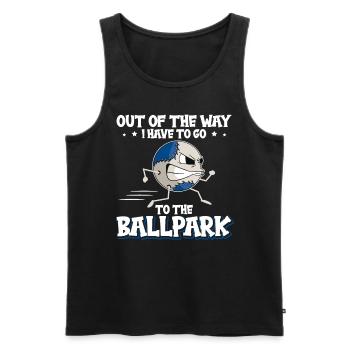 I Have To Go To The Ballpark Baseball - Men's Premium Organic Tank Top - black - Front - AI Model Male 178 light (178cm)