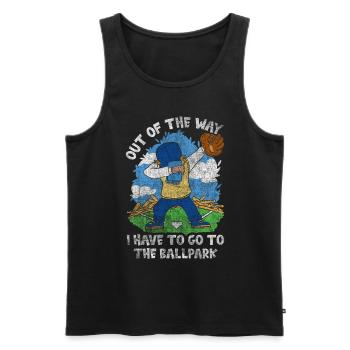 I Have To Go To The Ballpark Baseball - Men's Premium Organic Tank Top - black - Front - AI Model Male 178 light (178cm)