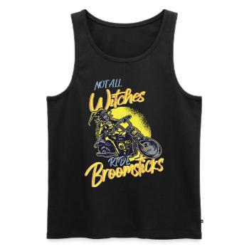 Not All Witches Ride Broomsticks Halloween Witch - Men's Premium Organic Tank Top - black - Front - AI Model Male 178 light (178cm)