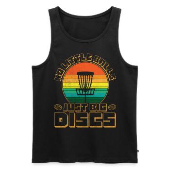 No Little Balls Just Big Discs Fun Disc Golf - Men's Premium Organic Tank Top - black - Front - Michal (187cm)