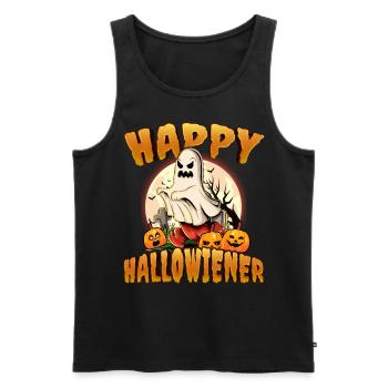 Happy Hello Viennese Ghost Costume Funny Viennese - Débardeur bio Premium Homme - noir - Devant - Michal (187cm)