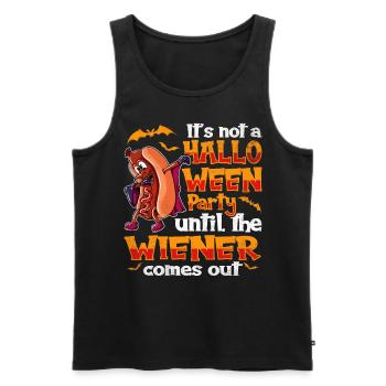Not A Halloween Party Until The Viennese Comes Out - Men's Premium Organic Tank Top - black - Front - Michal (187cm)