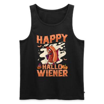 Happy Hallowiener Dracula Costume Funny Wiener - Männer Premium Bio Tank Top - Schwarz - Vorne - Michal (187cm)