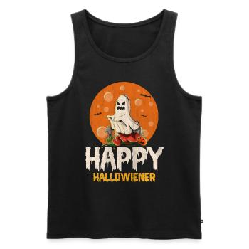Happy Hello Viennese Ghost Costume Funny Viennese - Débardeur bio Premium Homme - noir - Devant - Michal (187cm)