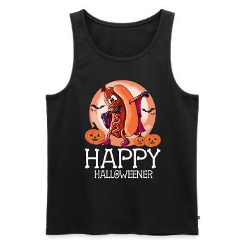Happy Halloweener Dracula Costume Funny Wiener - Männer Premium Bio Tank Top - Schwarz - Vorne - Michal (187cm)