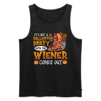 Not A Halloween Party Until The Viennese Comes Out - Men's Premium Organic Tank Top - black - Front - Michal (187cm)