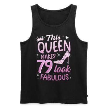 This Queen makes 79 look Fabulous 79th birthday - Men's Premium Organic Tank Top - black - Front - Michal (187cm)