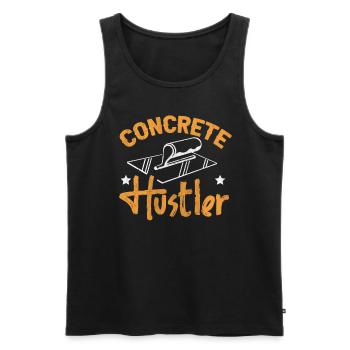 Concrete Hustler Concrete Builders - Men's Premium Organic Tank Top - black - Front - AI Model Male 178 light (178cm)