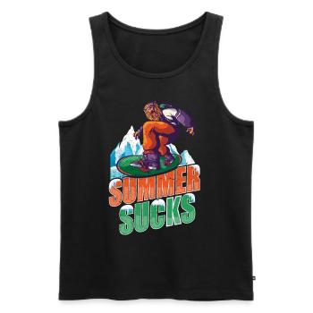 Summer Sucks Snowboarding - Männer Premium Bio Tank Top - Schwarz - Vorne - AI Model Male 178 light (178cm)