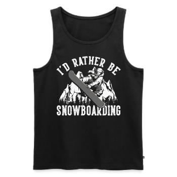 I'd Rather Be Snowboarding Snowboarding - Men's Premium Organic Tank Top - black - Front - Michal (187cm)