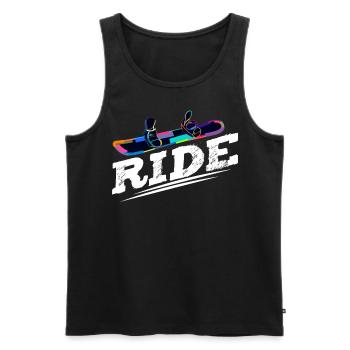 Ride Snowboarding - Männer Premium Bio Tank Top - Schwarz - Vorne - Michal (187cm)