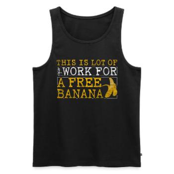 Beaucoup de travail pour un coureur de marathon de banane gratuit - Débardeur bio Premium Homme - noir - Devant - Michal (187cm)
