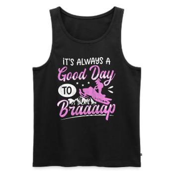 Its Always A Good Day To Braaaap Snowmobiles - Men's Premium Organic Tank Top - black - Front - Michal (187cm)