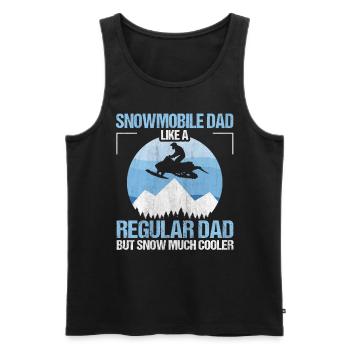 Snowmobile Dad Snow Much Cooler Motorschlitten - Männer Premium Bio Tank Top - Schwarz - Vorne - Michal (187cm)