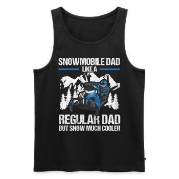 Snowmobile Dad Snow Much Cooler Motorschlitten - Männer Premium Bio Tank Top - Schwarz - Vorne - Michal (187cm)