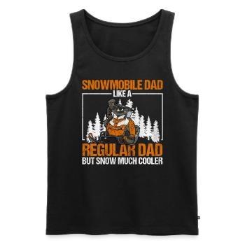Snowmobile Dad Snow Much Cooler Motorschlitten - Männer Premium Bio Tank Top - Schwarz - Vorne - Michal (187cm)