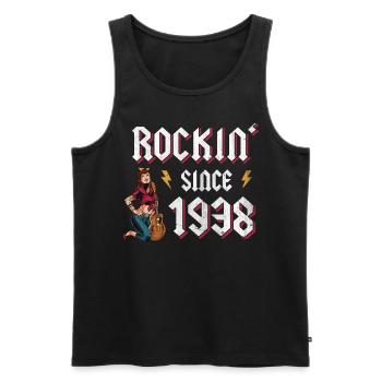 Rockin Since 1938 Rockmusik Fan 84. Geburtstag - Männer Premium Bio Tank Top - Schwarz - Vorne - Michal (187cm)