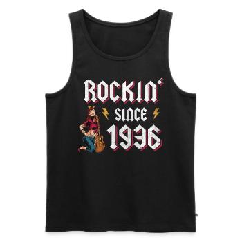 Rockin Since 1936 Rockmusik Fan 86. Geburtstag - Männer Premium Bio Tank Top - Schwarz - Vorne - Michal (187cm)