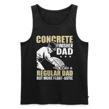 Float-Astic Concrete Finisher Dad Betonbauer - Männer Premium Bio Tank Top - Schwarz - Vorne - AI Model Male 178 light (178cm)