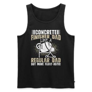 Float-Astic Concrete Finisher Dad Betonbauer - Männer Premium Bio Tank Top - Schwarz - Vorne - AI Model Male 178 light (178cm)