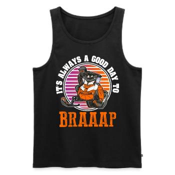 Its Always A Good Day To Braaaap Snowmobiles - Men's Premium Organic Tank Top - black - Front - Michal (187cm)