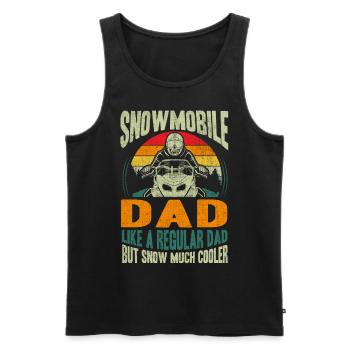 Snowmobile Dad Snow Much Cooler Motorschlitten - Männer Premium Bio Tank Top - Schwarz - Vorne - Michal (187cm)
