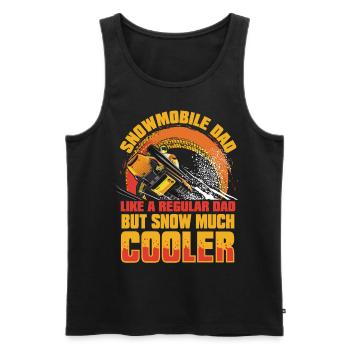 Snowmobile Dad Snow Much Cooler Motorschlitten - Männer Premium Bio Tank Top - Schwarz - Vorne - Michal (187cm)