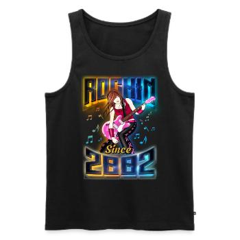 Rockin depuis 2002 Fan de musique rock 20e anniversaire - Débardeur bio Premium Homme - noir - Devant - Michal (187cm)
