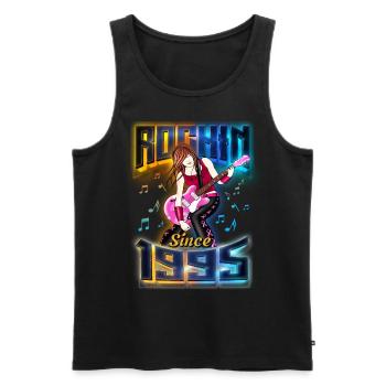 Rockin Since 1995 Rockmusik Fan 27. Geburtstag - Männer Premium Bio Tank Top - Schwarz - Vorne - Michal (187cm)
