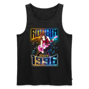 Rockin Since 1996 Rockmusik Fan 26. Geburtstag - Männer Premium Bio Tank Top - Schwarz - Vorne - Michal (187cm)