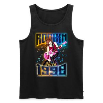 Rockin Since 1990 Rockmusik Fan 32. Geburtstag - Männer Premium Bio Tank Top - Schwarz - Vorne - Michal (187cm)